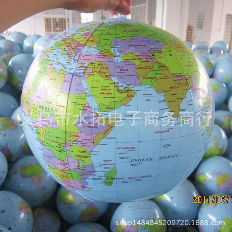 Manufacturers Currently Available 16 Inches Inflatable Globe English PVC Inflatable Tellurion Stented Hole Earth Instrument