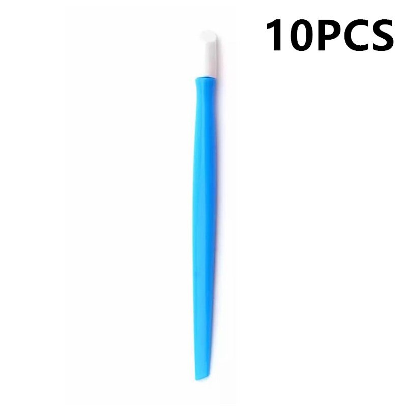 Soft Nail Cuticle Pusher Plastic Rubber Roze Kleur Nail Gereedschap Set Nail Art Manicure Accessoires: 10PCS Blue