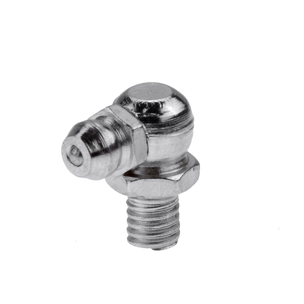 10pcs Silver Steel M6 M8 M10 Male Thread Straight 45 Degree 90 Degree Oil Zerk Grease Nipples Fittings Hose Tube