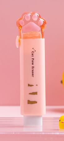 Gomme Portable Kawaii, propre sans miettes, chat, papeterie Kawaii, fournitures scolaires pour enfants: green