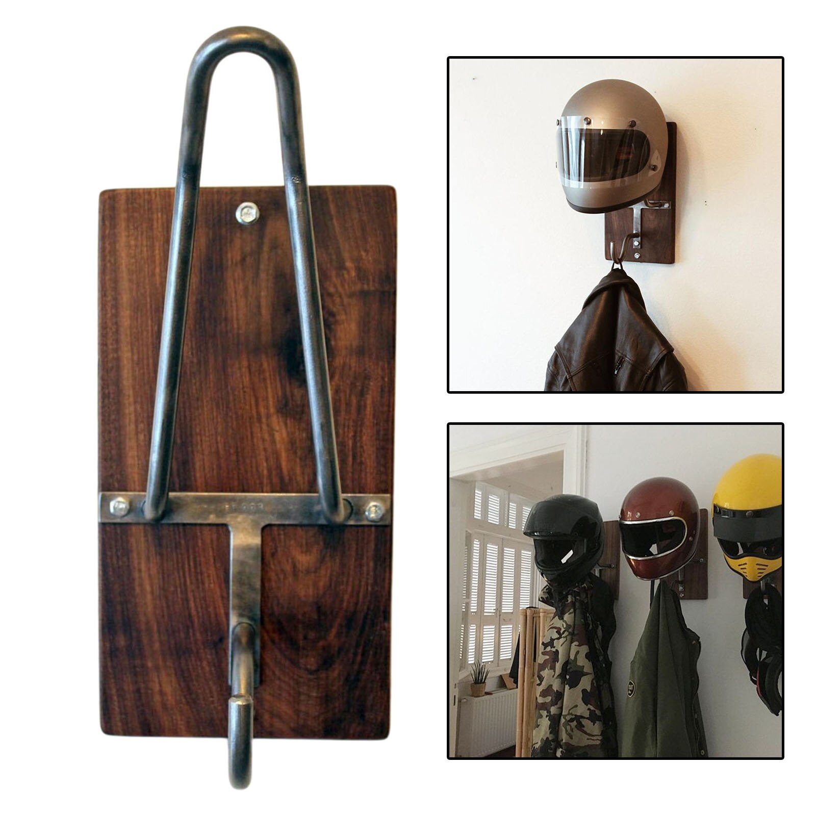 Motorcycle Helmet Holder Rack Wall Mounted Motorcycle Helmet Display Stand Motorcycle Accessories Jacket Cap Hats Hanger Hook