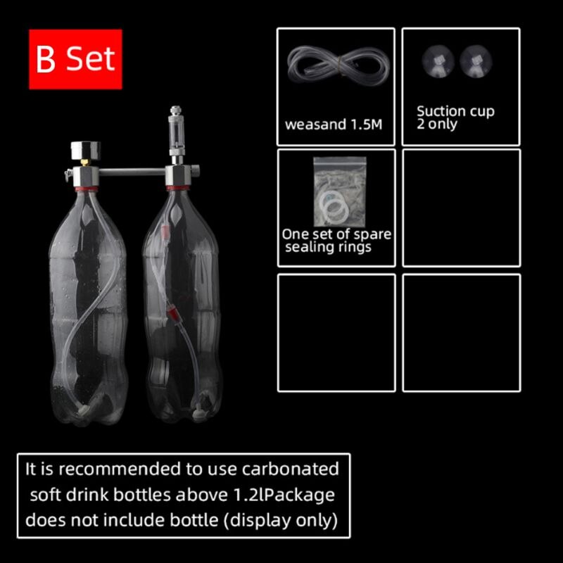 Aquarium DIY CO2 System Generator Kit Bubble Counter Plants Diffuser Regulator: B