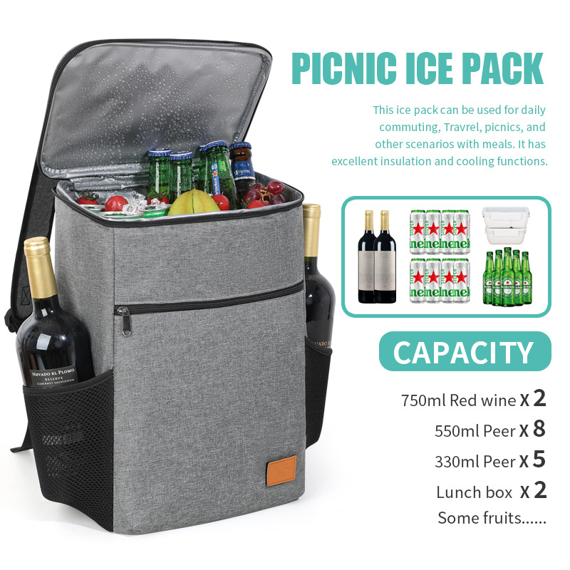 Bolsa térmica Extra grande para alimentos, bolsa refrigeradora, caja para refrigerador, mochila para conservación de alimentos frescos, bolsa fresca aislada