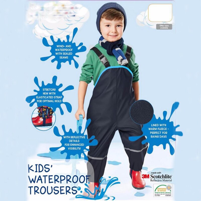 Tijd beperkte Verkoop Unisex Solid Lente Retail Broek Voor En Kinderen Koude Wind Regen Waterdichte Overalls In voorraad