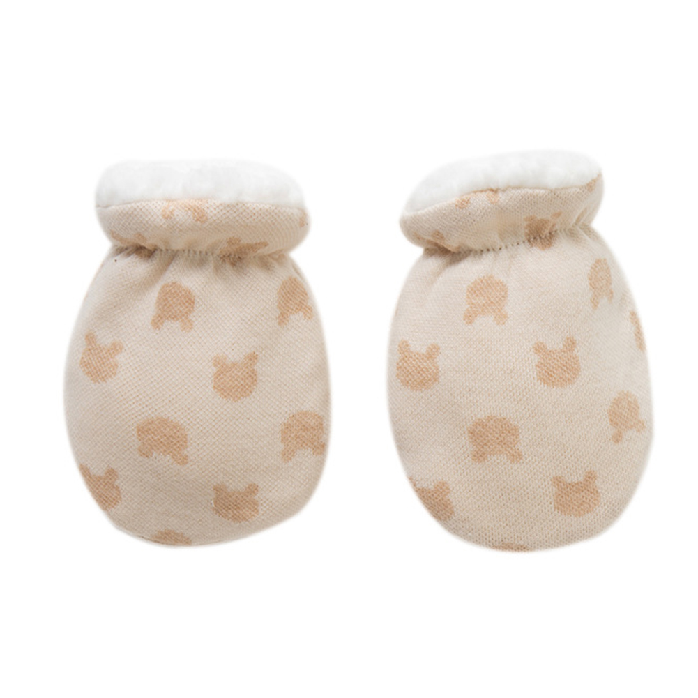 1 Pair Newborn Baby Cotton Gloves Anti-grab Mittens Infant Winter Thickening Warm Fleece Hand Warmer Gloves for Baby Kids