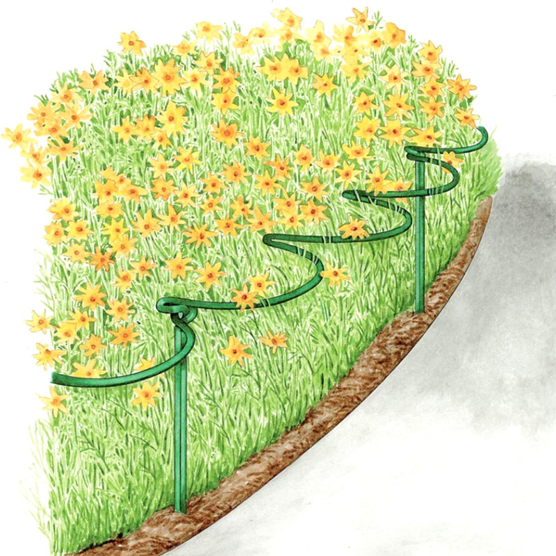 2 Pcs Garden Bracket Fence Flower Plant Support Stakes Semi Circular Metal Frame for Garden K888