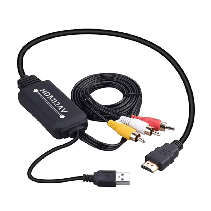 HDMI NAAR RCA AV USB Opladen Converter Video Adapter Kabel DTV Plug Play AV-uitgang Video Audio voor Projector Monitor VCR Speler