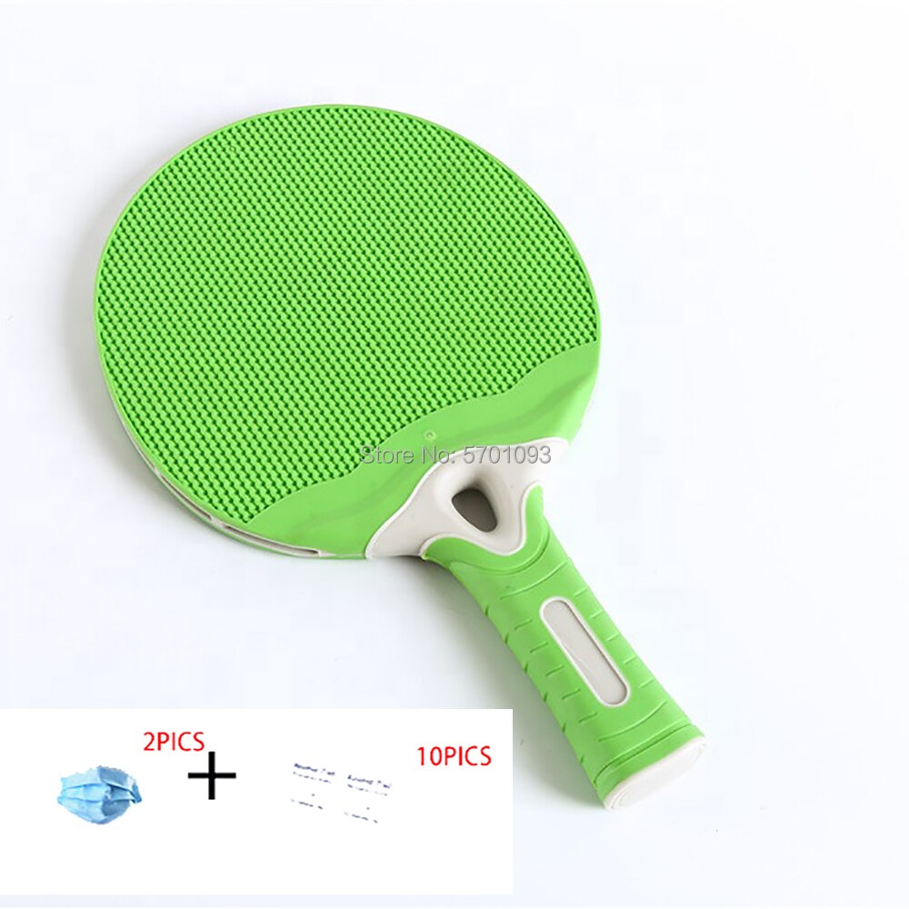ping pong Outdoor Table Tennis Racket Plastic Ping Pong Racket Waterproof: Green