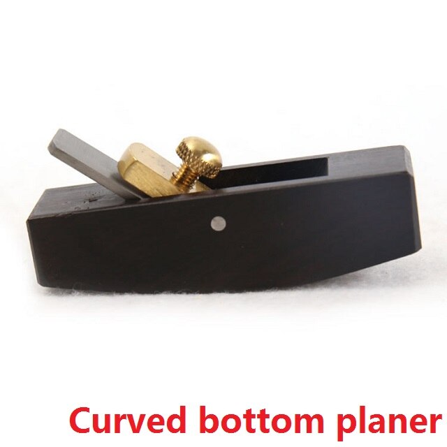 Flat Curved Mini Wood Planer Hand Tool, Ebony Arc Bottom Carpenter Wood Grooving Trimming Tool DIY Wearresistant Planer Woodwork: Curved bottom planer