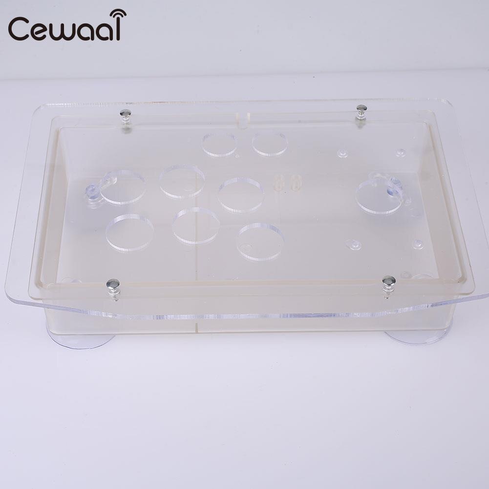 DIY Acrylic Panel Case Replacement Clear Black Arcade Joystick Handle Arcade Game Kit Sturdy Construction Easy to Install: transparent
