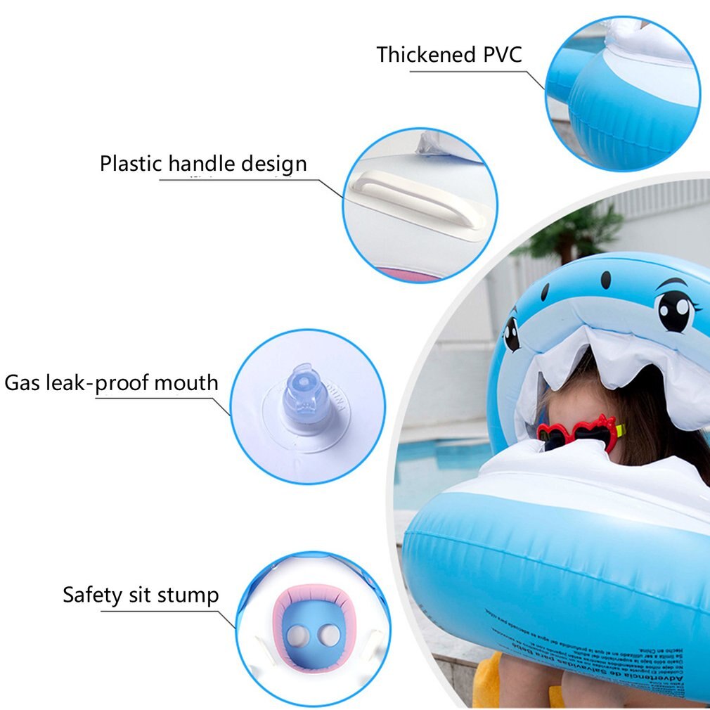 Swimbobo Baby Swimming Ring with Sunscreen Shade - Pink Pony main image 1