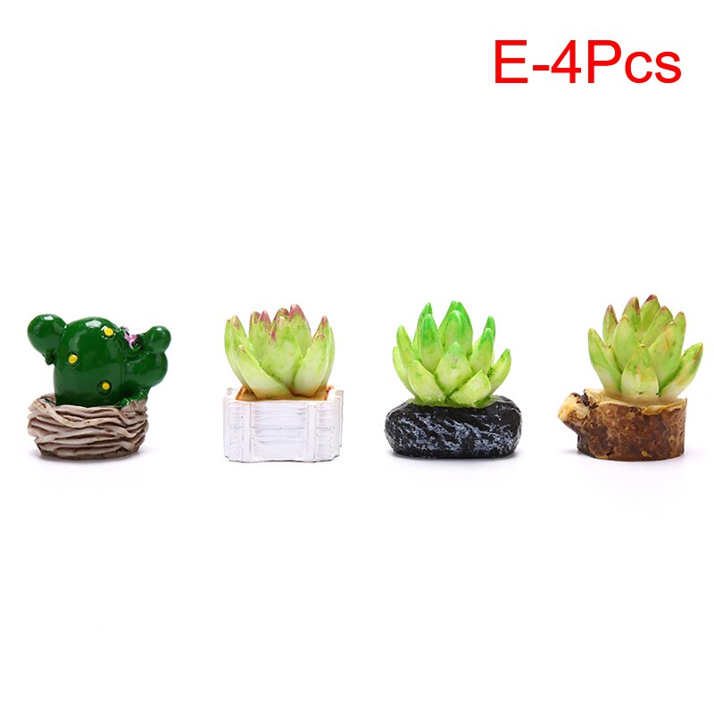4/5 sztuk mini drzewo doniczkowe kaktus mięsiste roślin domek dla lalek dekoracja zewnętrzna mikro: E