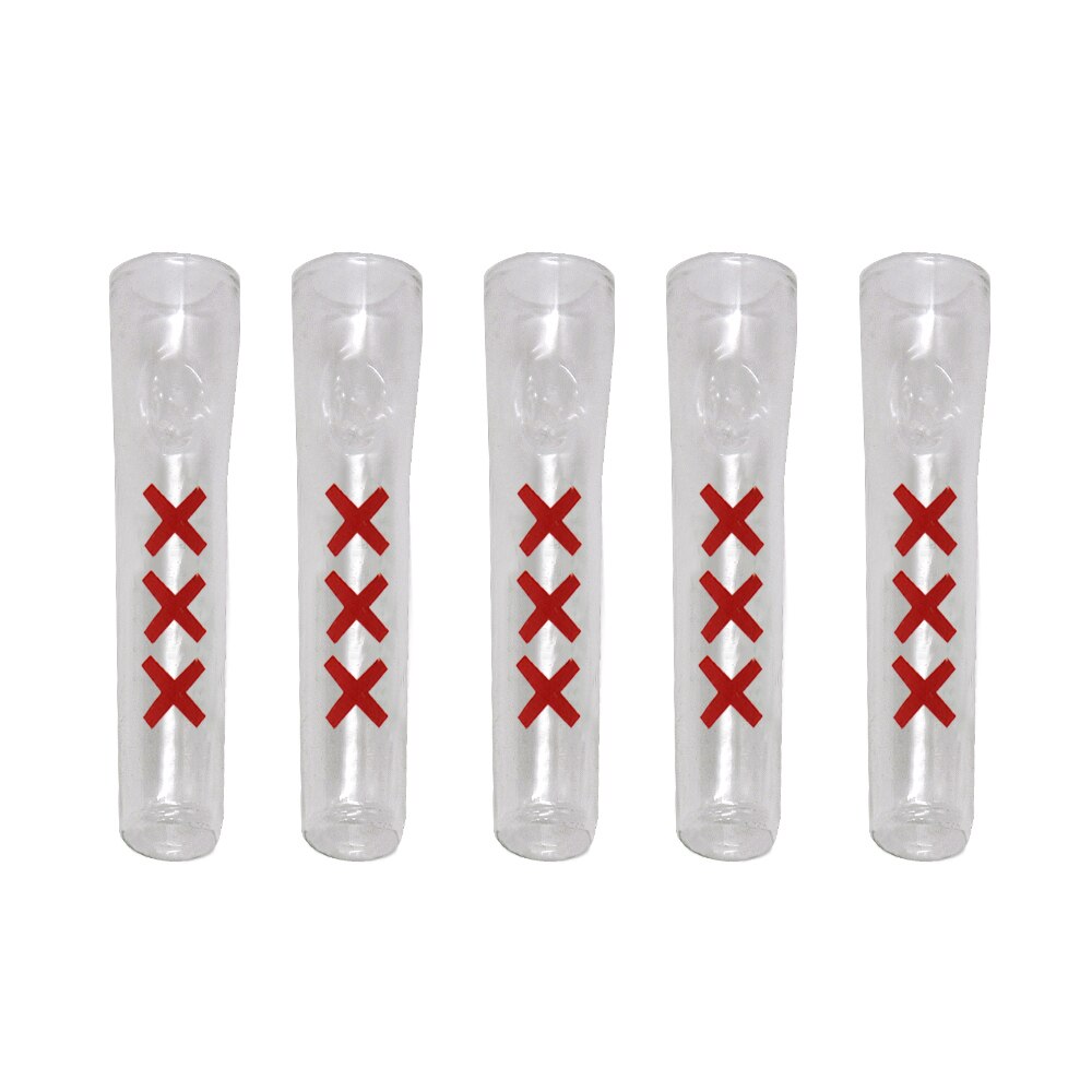 5 X Kegel Roken Mond-Tips Glas Herbruikbare Filter Tips Mond-Tips Glazen Kegel Kunstenaar Mond Tips: Clear-XXX