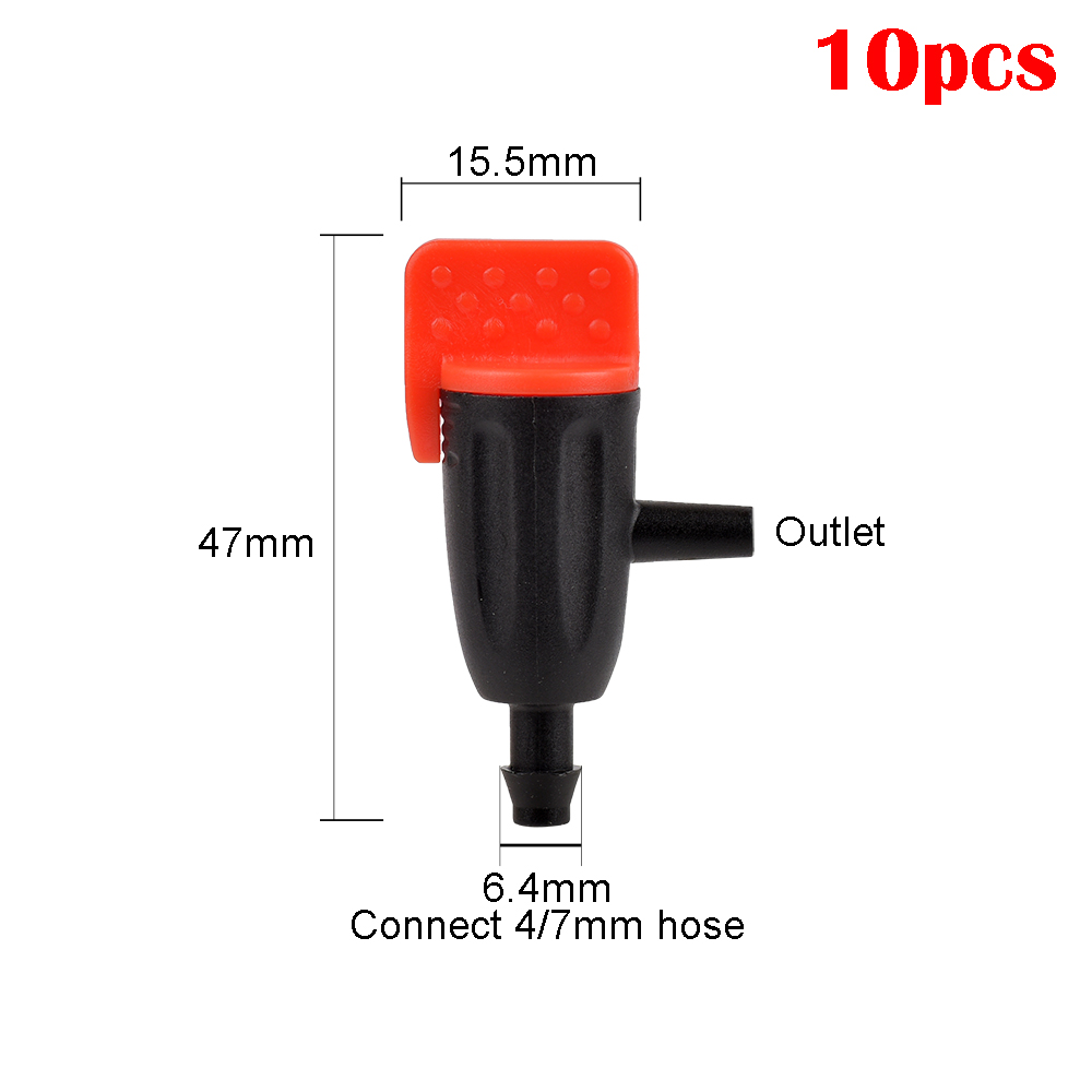 5-50Pcs Adjustable Irrigation Drippers Sprinklers 1/4'' Emitter Dripper Micro Drip Irrigation Sprinklers For Watering System: Yellow
