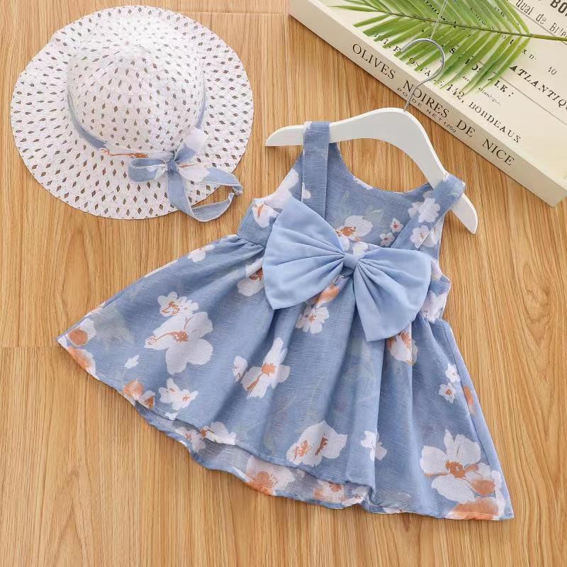 Vestido de princesa de primer cumpleaños para niña, ropa de verano, sin mangas: 5 / 12M-90CM