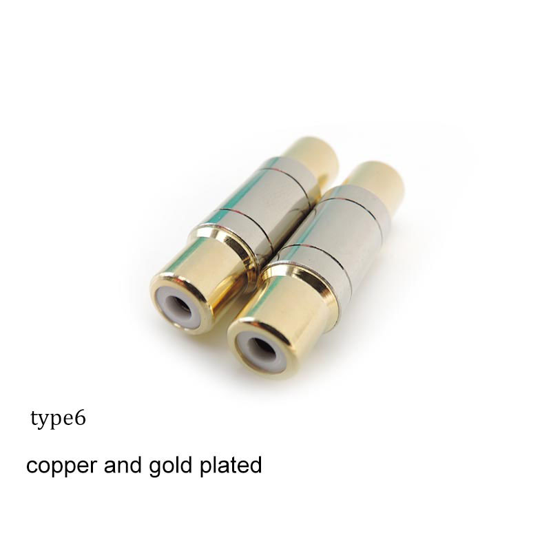 2 stks RCA Man vrouw naar 2rca 3rca man Vrouw RCA Connector Splitter Adapter AV Video Audio T Plug RCA 2 3 manier rechts angel a1: Bruin