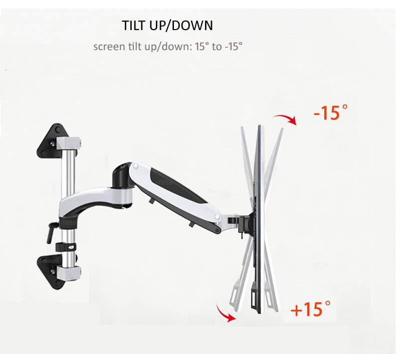 DL-FE112W Aluminum Alloy 360 Degree Full Motion 15-27 inch LCD LED TV Wall Mount Bracket Monitor Holder Rack Monitor Support