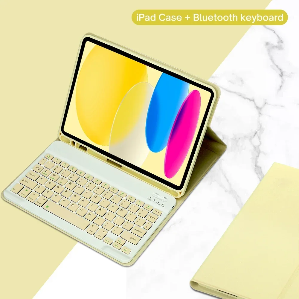 for Apple IPad 11th Generation (A16) 10.9 Inch Case Magnetic Wireless Bluetooth Keyboard+Tablet Cover for IPad 10th Gen