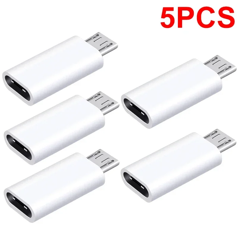 10-1PCS Phone Adapters Type C Female To Micro USB Male Converters for MacBook Tablet Laptop Samsung Micro To USB C Connector: black