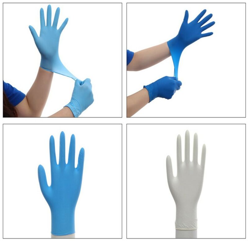 100Pcs Disposable Gloves Non Latex Non Vinyl Nitrile Disposable Ultra-thin Gloves Grade For Hygiene areas Size M L XL