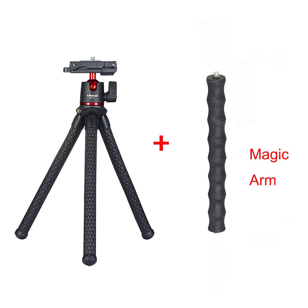 Ulanzi MT-11 elastyczny statyw trójnożny do DSLR Smartphone 2 w 1 statyw przedłużyć 1/4 ''śruba do Magic Arm światło Led do kamery: MT-11 W  Arm