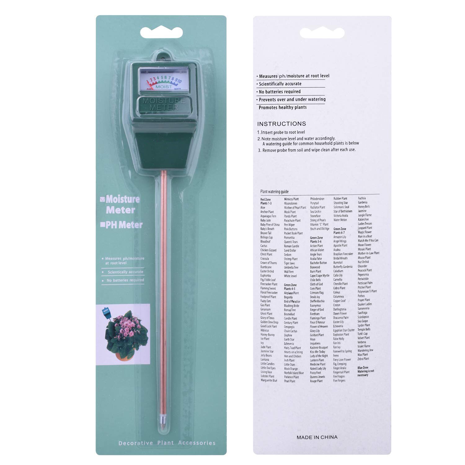 Boden Feuchtigkeit Sensor Meter Hygrometer Feuchtigkeit Sensor Für Garten Bauernhof Rasen Pflanzen drinnen &Ampere; draussen Licht Feuchtigkeit PH
