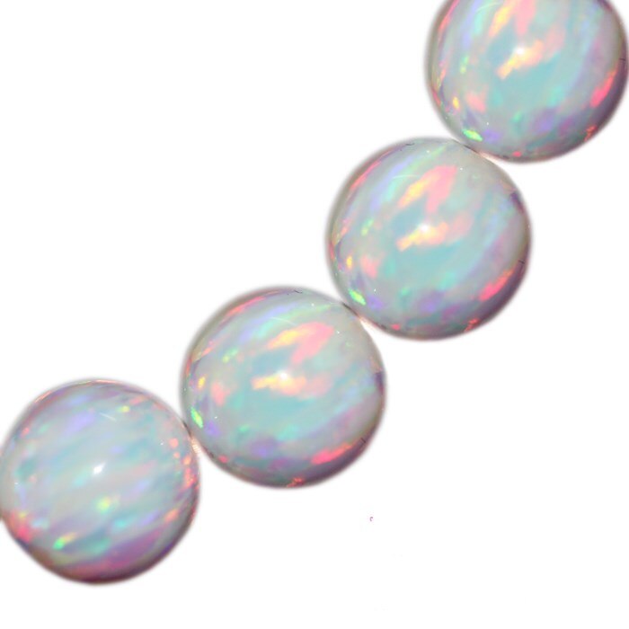 polymer impregnated synthetic opal black/white round rainbow 6/8/10mm for DIY jewelry making loose beads FPPJ