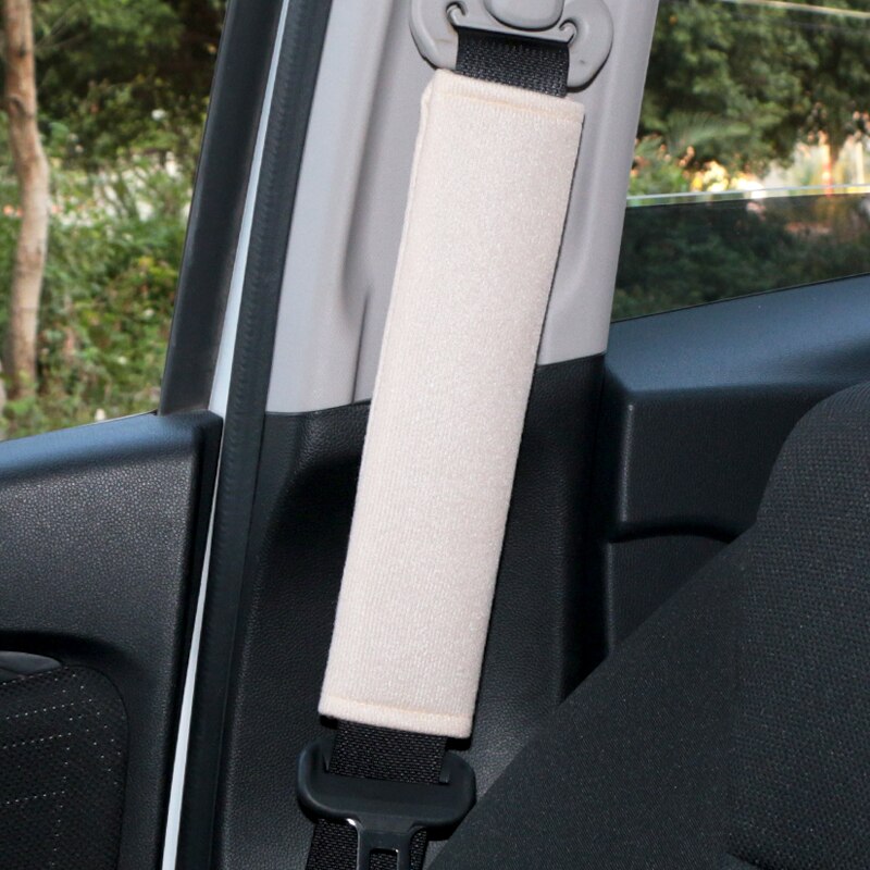 2 stk/sæt behagelig bilsele pude blødt bomulds sikkerhedssele skulderpude bil beskyttelsesbælte betræk sikkerhedssele skulderrem