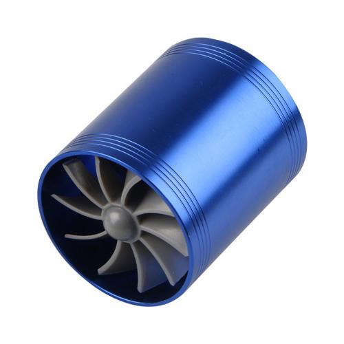 Car Vehicle Turbocharger Turbo Compressor Fuel Saving Fan with Rubber Covers Fuel Saving Efficiency Enhanced Car Insole Torque: Blue