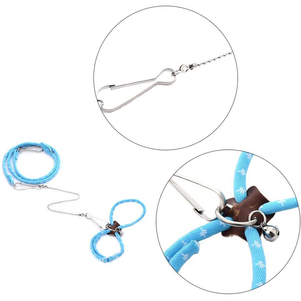Adjustable Harness Vest & Leash Lead for Small Pet Soft Harness Leash Bird Parrot Mouse Hamster Ferrets Rat Pet Leash