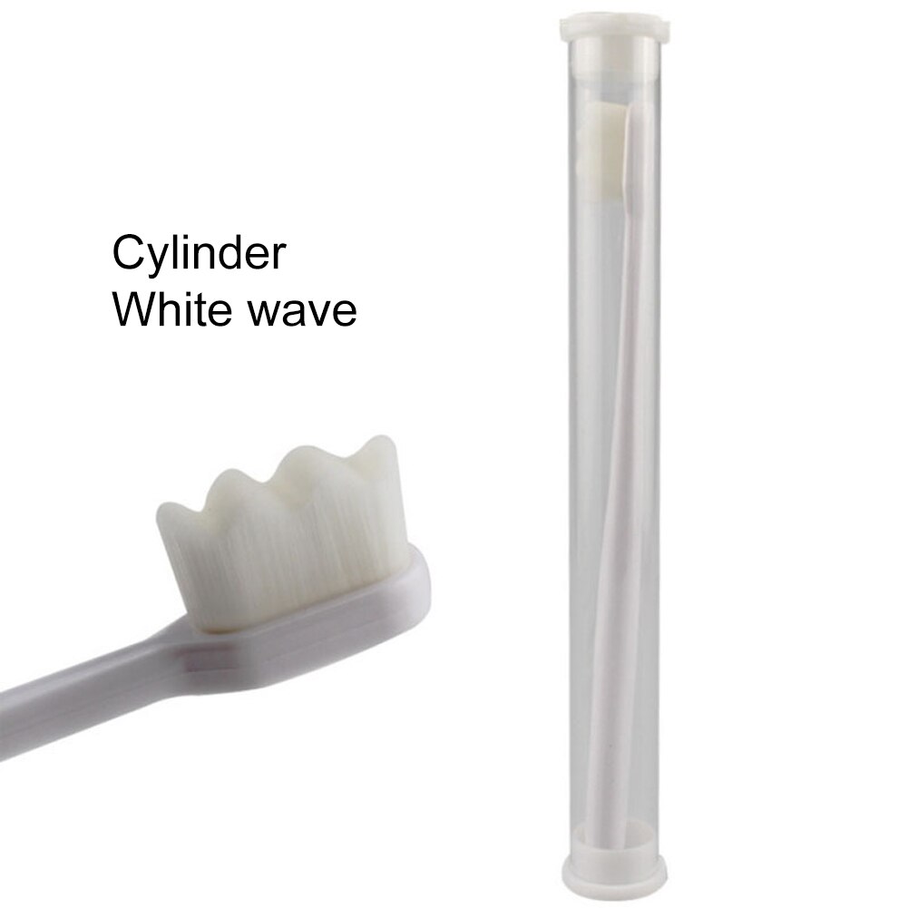 Brosse à dents souple Micro Nano brosse à dents manuelle avec 12000 poils pour les gencives fragiles adultes et enfants: White wave