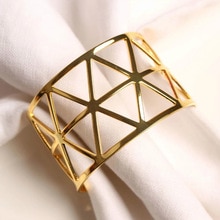 Goud Zilver Servetringen Wedding Party Tafel Art Decoratie Handdoek Diner Servet Holle Gesp Thuis Tafeldecoratie