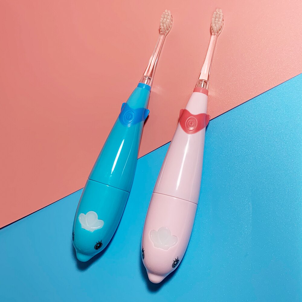 Cepillo de dientes eléctrico para niños SEAGO, recargable, Sónico, cepillos suaves, luz LED, cepillo de dientes inteligente para 3-12 años de edad, resistente al agua