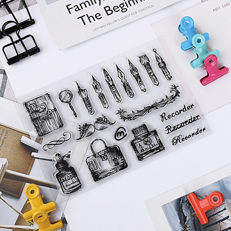 1PC Transparent Silicone Clear Rubber Stamp Sheet Cling Scrapbooking DIY
