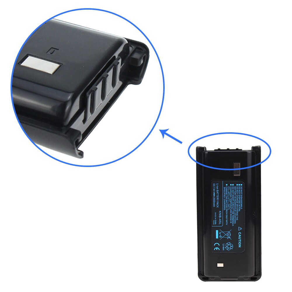 2000 Mah Li-Ion Batterij Voor Kenwood KNB-45L TK-2207 TK-3207 TK-2312 TK-3312