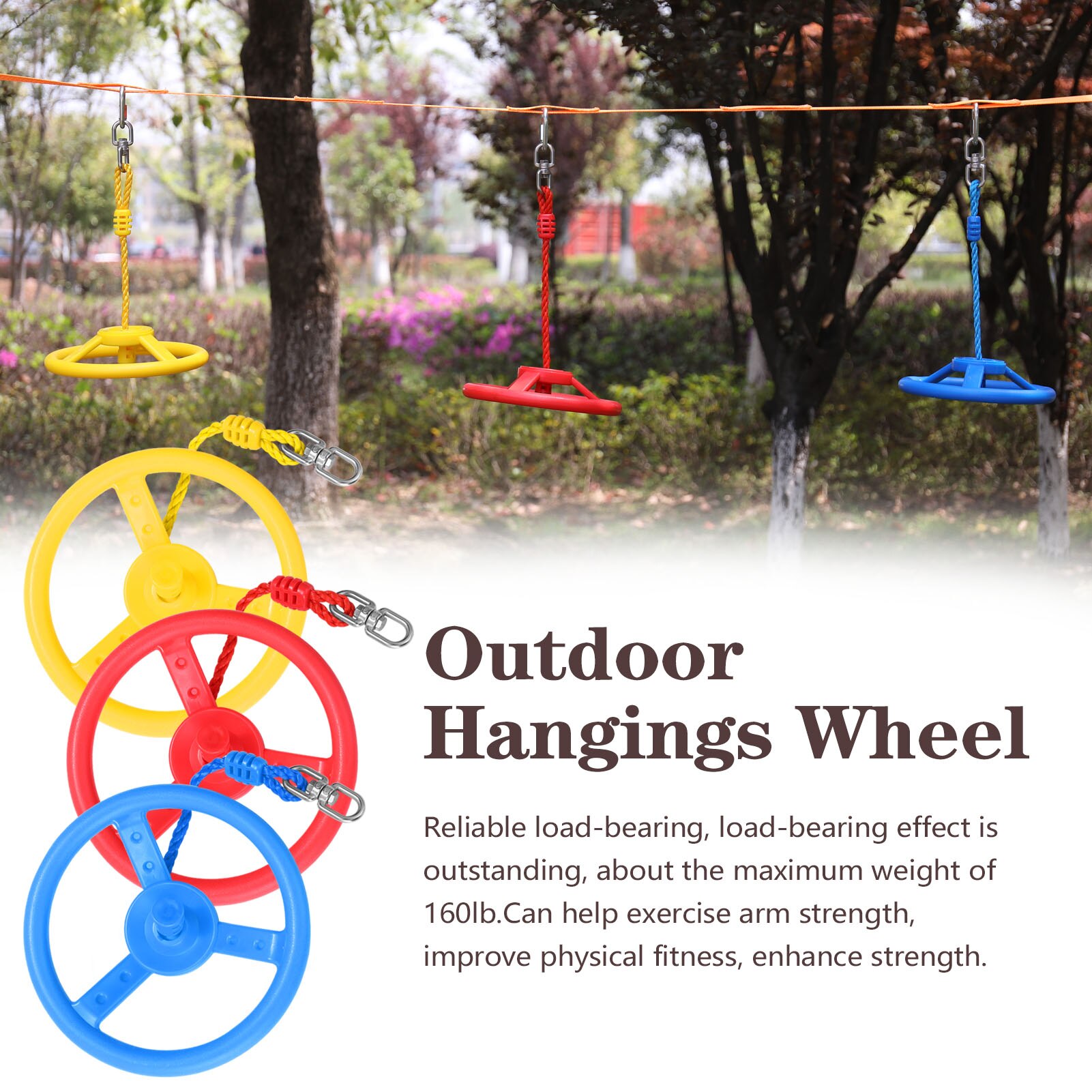 Ninja Wiel Hindernisbaan Kit Opknoping Obstakel Met Touw Training Apparatuur Voor Kids Kinderen Achtertuin Buiten Binnenshuis Playin