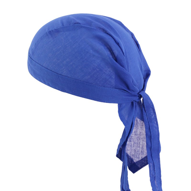 Unisex algodón Durag hombres mujeres transpirable Bandana sombrero doo du trapo diadema sombrero de pirata gorra de quimio accesorios para el cabello de Color sólido: Gris
