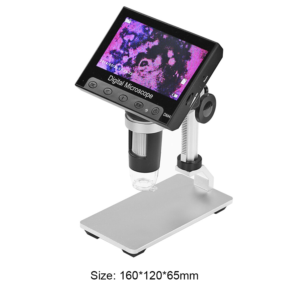1000X4.3 Inch Digitale Microscoop Hd 1080P Elektronische Desktop Solderen Lcd Vergrootglas Glass Set Ondersteuning 10 Talen: B