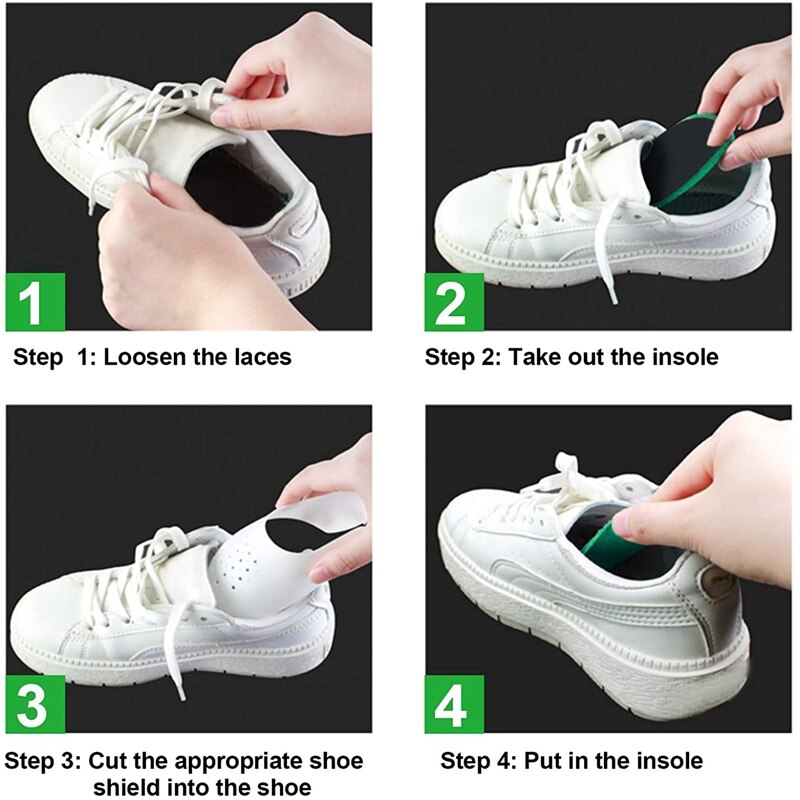 Protector de pliegues para zapatos, antiarrugas, soporte para la punta del pie, Protector ligero para mantener las zapatillas, 2 piezas