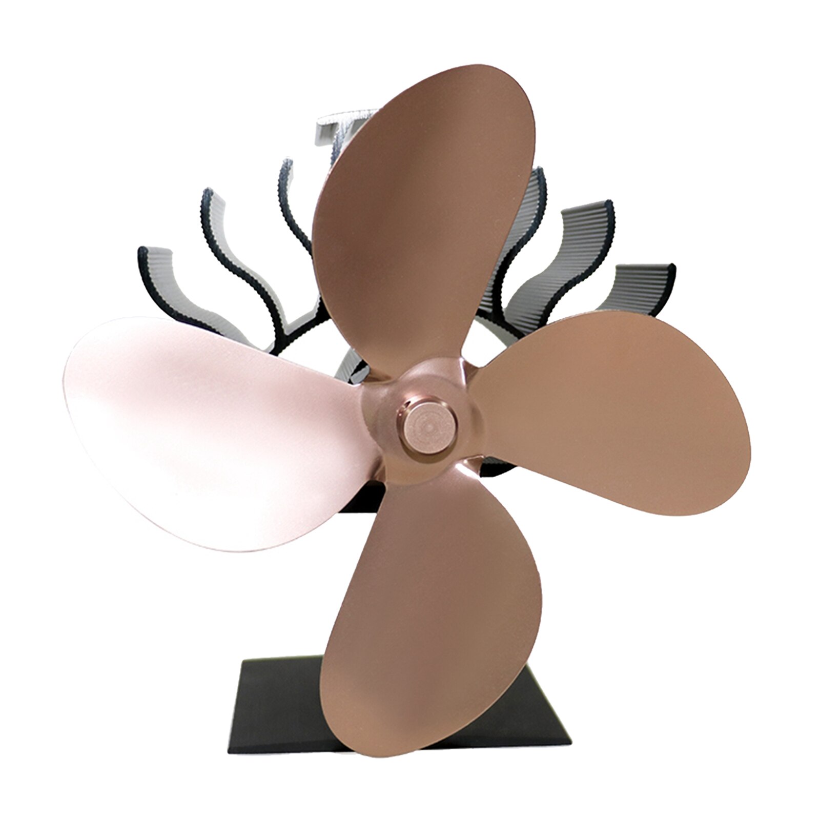 Mini ventilador de estufa de bajo perfil, alimentado por calor, para quemador de chimenea de leña