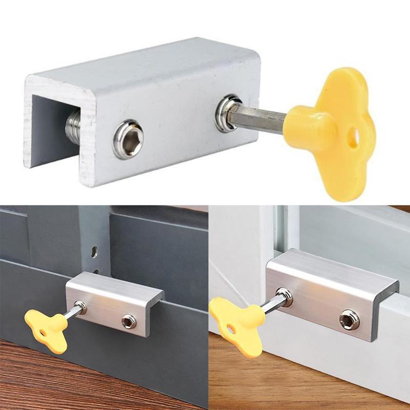 Écran fenêtre serrure bouchon fenêtre coulissante aluminium fenêtre porte sécurité et acier antivol fenêtre serrure de protection Al S7T5