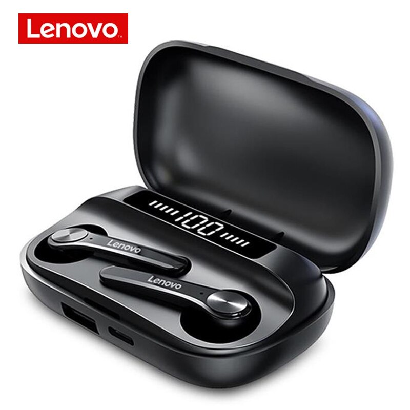 wireless headphones by Lenovo QT81 TWS Earphone bluetooth IPX4 Waterproof Sports HIFI Touch Button Headset with mic 1200mAh Box