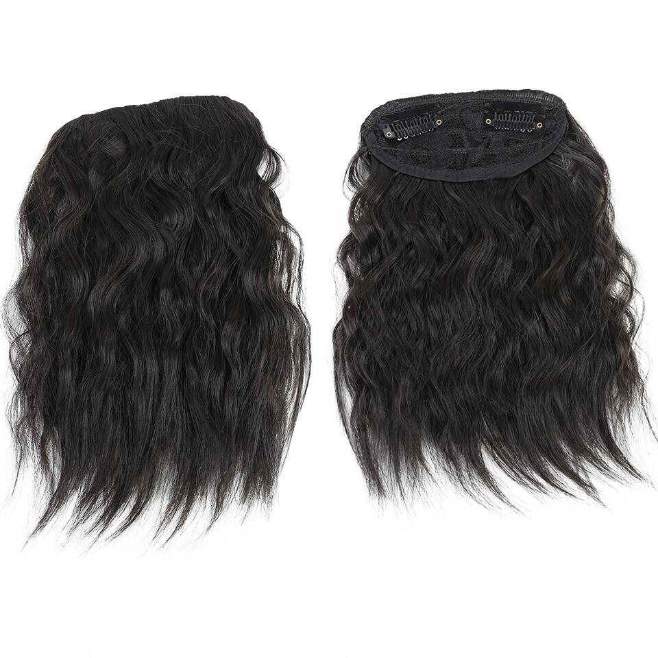 QUEENYANG kukurydza wąsy grzywka klip kutas grzywka peruka rozszerzenie czarne włosy akcesoria synteza włókien nadaje się dla kobiet