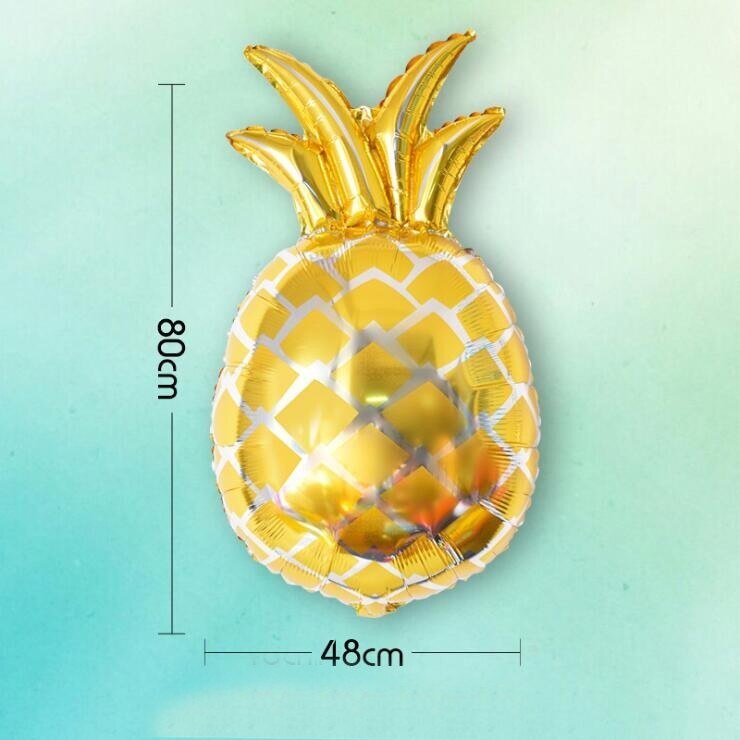 1Set Summer Party Balloon Flamingo Fruits Balloons For Kids Birthday /Wedding Decorations Tropical Hawaiian Party Supplies: 1pc pineapple 2