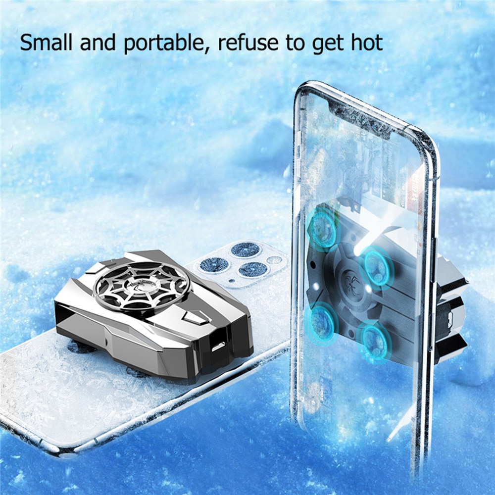 Portable Cooling Fan Game Mobile Phone Cooler USB Powered Cell Phone Radiator Snap-on Cooling Tool For iPhone Android