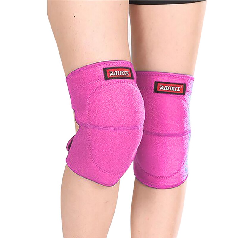 Outdoor Voetbal Running Antislip Kniebeschermers Dikke Spons Warm Knie Protectors Volleybal Kniebeschermers Kniebeschermers Voor Dansen a40: Roze / L