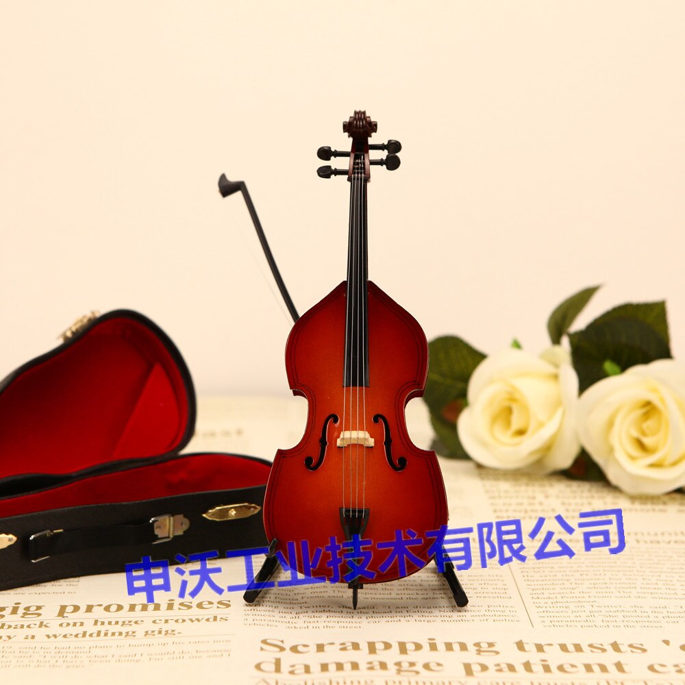 Mini Musical Instruments Bass Cello Model Ornaments Miniature Instrument Violin Saxophone Guitar Big Bass Model