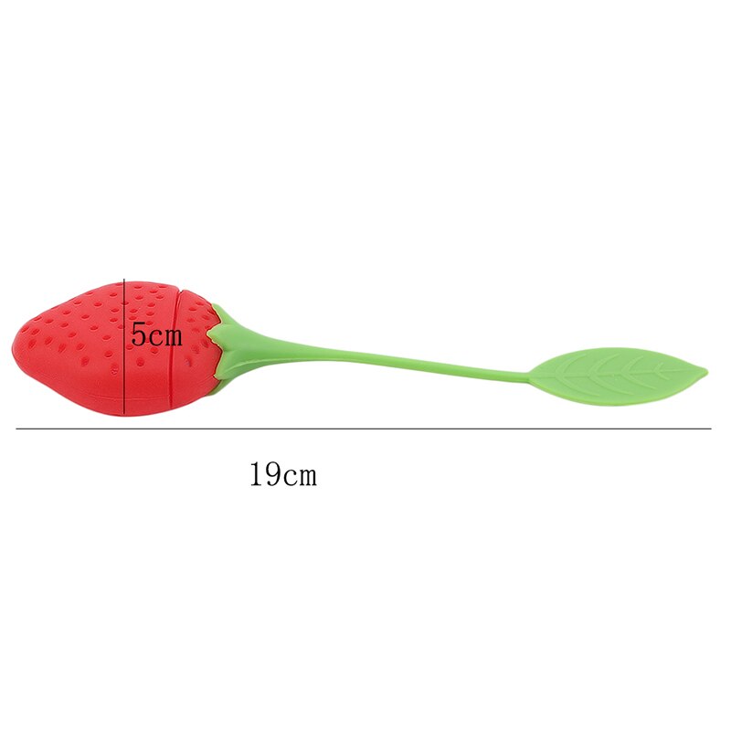 1 st kök levererar tesil giftfri söt liten färsk jordgubbsform silikon te infusions tepåse tekanna tillbehör: Default Title