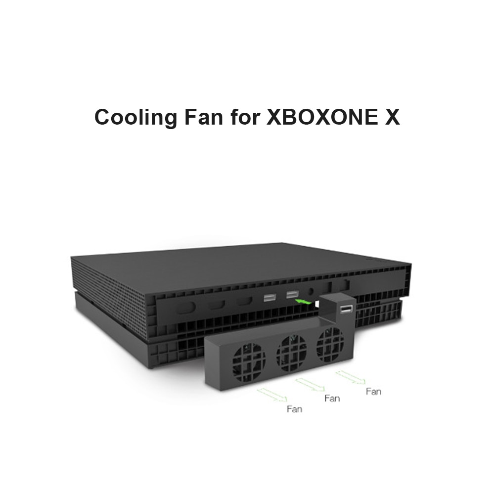 Temperature Control USB Cooling fan for Xbox One X Console Cooling System for Xbox One X Gaming Console with 3 Cooling Fans