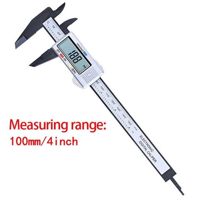 Digital Vernier Calipers 6 inch Electronic Vernier Caliper 100mm Calliper Micrometer Digital Ruler Measuring Tool 150mm 0.1mm: Silver 100mm